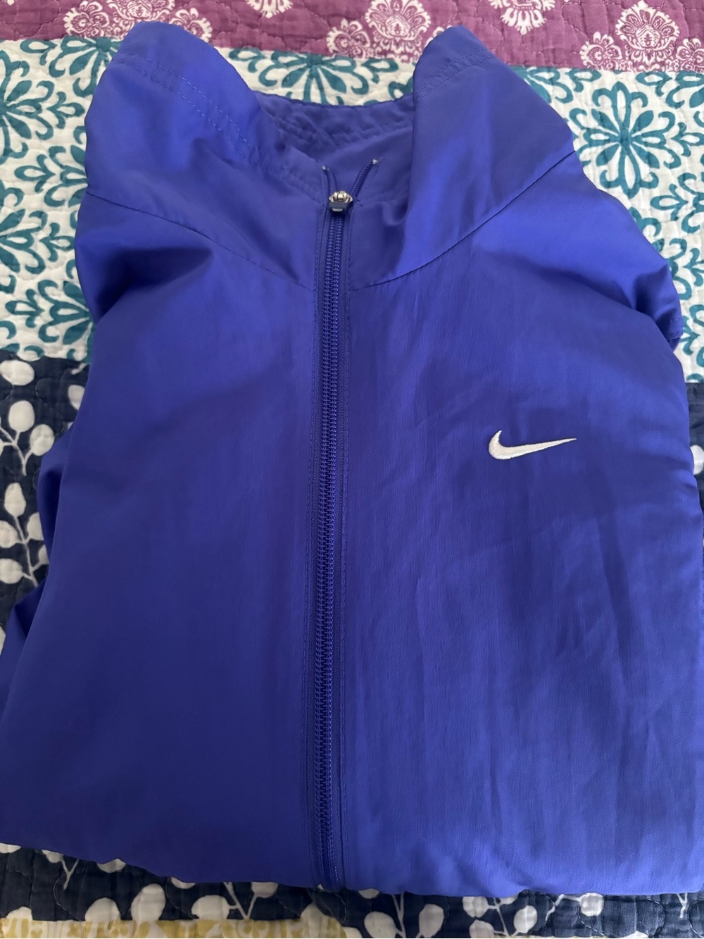 Nike Royal Blue Full-Zip Track Jacket with White Swoosh